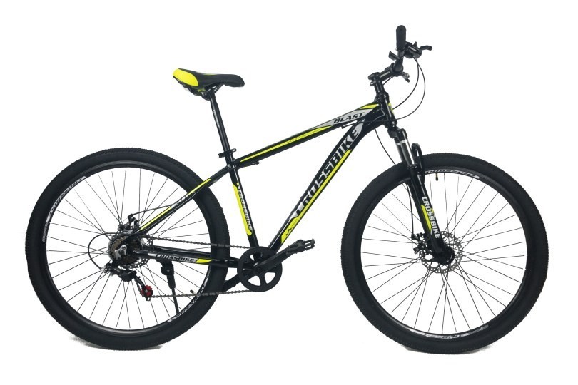 

Велосипед 29" CrossBike Blast SUSP рама 17" черный-желтый
