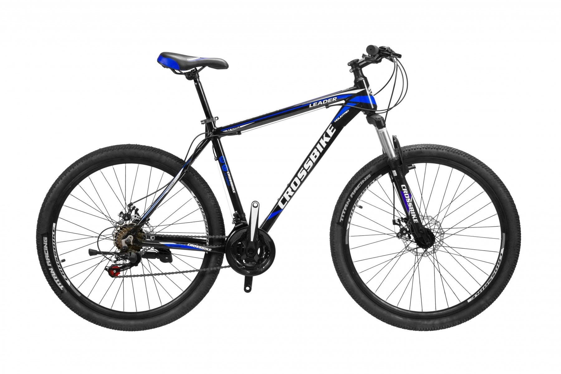 

Велосипед 29" CrossBike Leader 19" черный-синий
