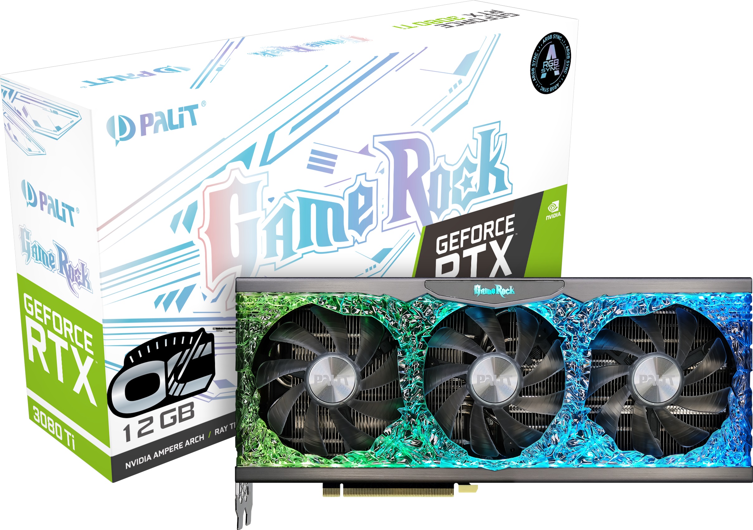 

Видеокарта GF RTX 3080 Ti 12GB GDDR6X GameRock OC Palit (NED308TT19KB-1020G)