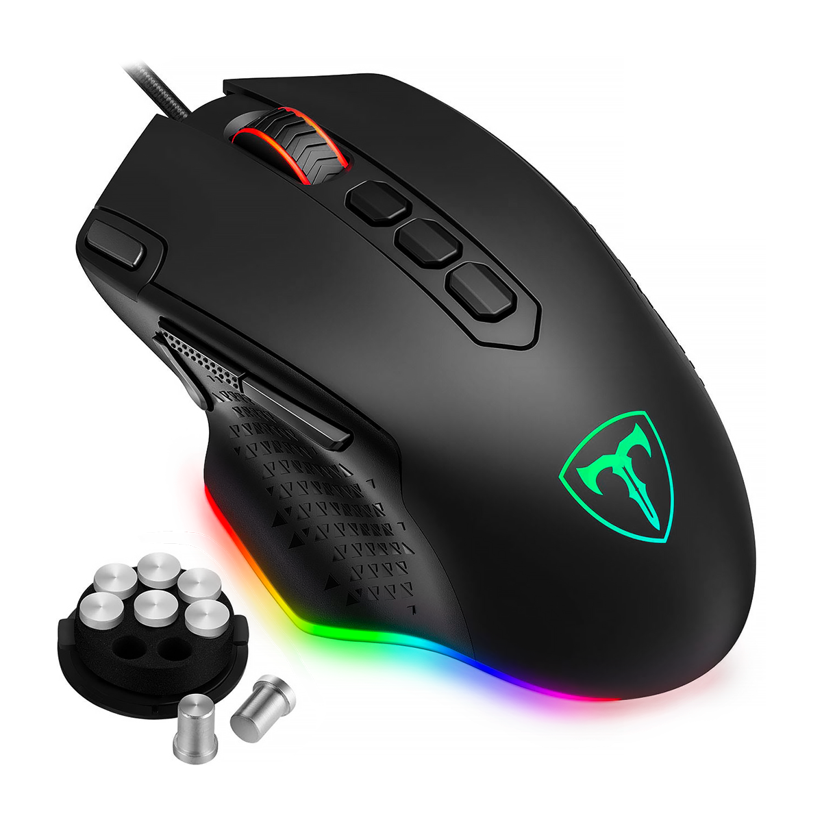 

Игровая мышка Pictek PC257A на 12000DPI с RGB подсветкой и утяжелителем