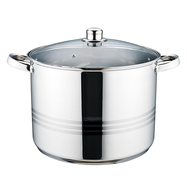 

Кастрюля нержавеющая Maestro с крышкой 32х24 см 18 л Steel (MR-3517-18)