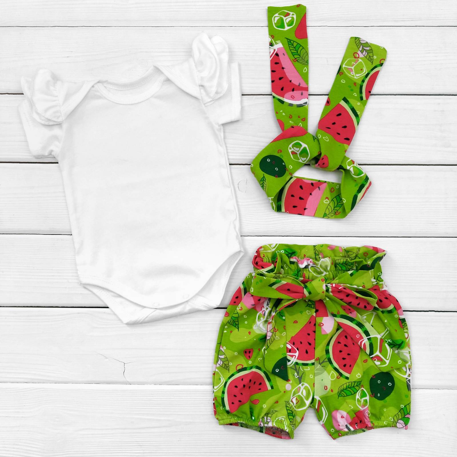 

Боди Dexter`s шорты и повязка watermelon 74 см зеленый;белый