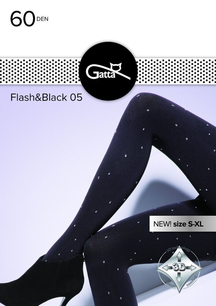 

Колготи Gatta Flash-black 05 розмір 4 Чорні
