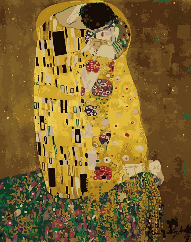 

Картина по номерам Поцелуй в золотой ауре, худ. Климт Густав, 40х50см. (КН1109) (0079-792)