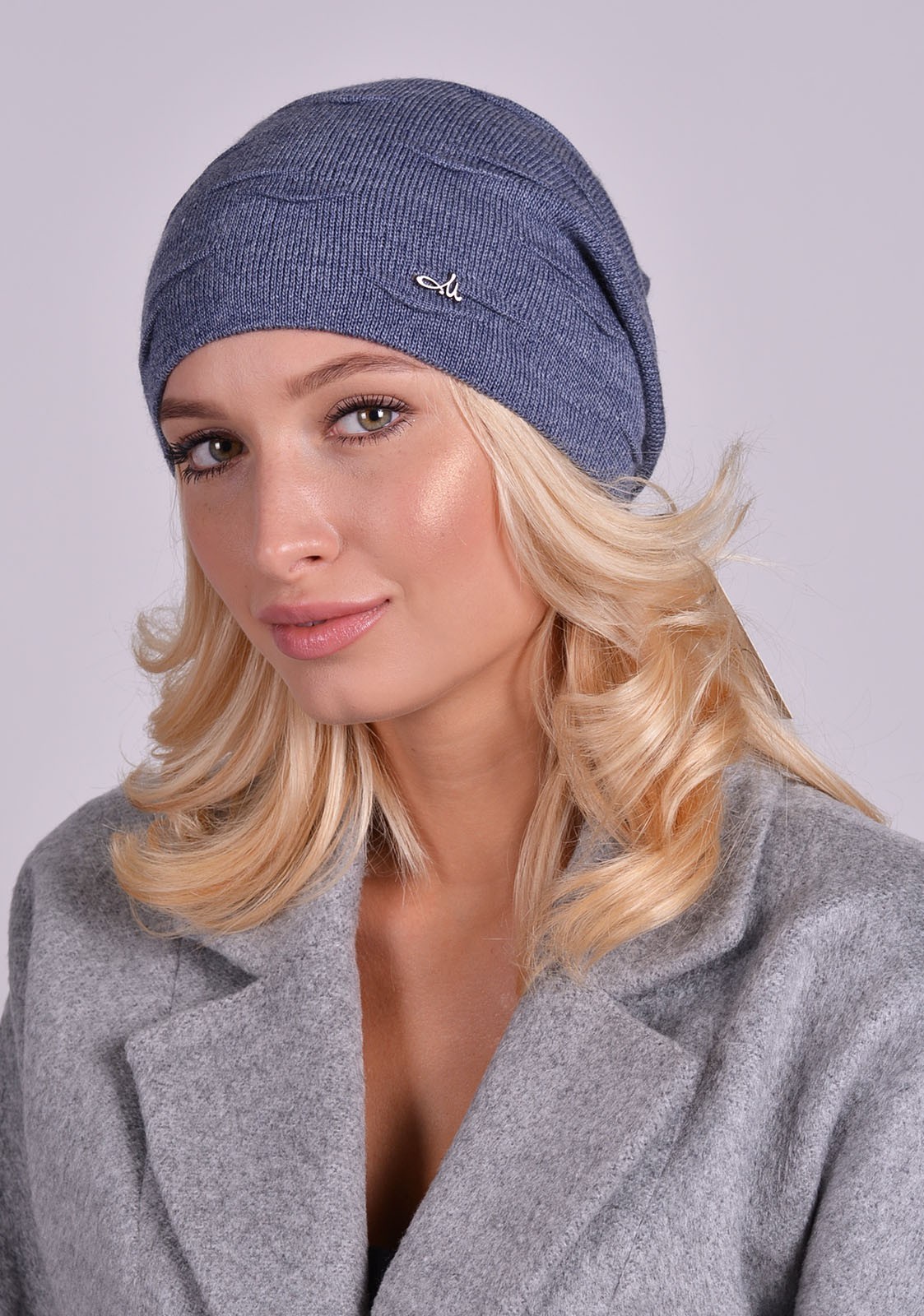 

Вязаная шапка Retto 55-60 р. 12_07 джинс