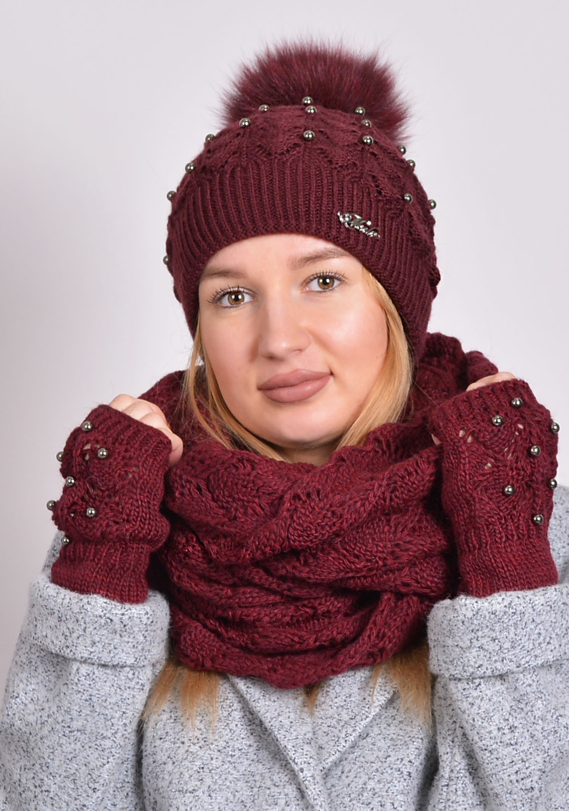 

Вязаный набор Retto 55-60 р. 50182-333 бордо