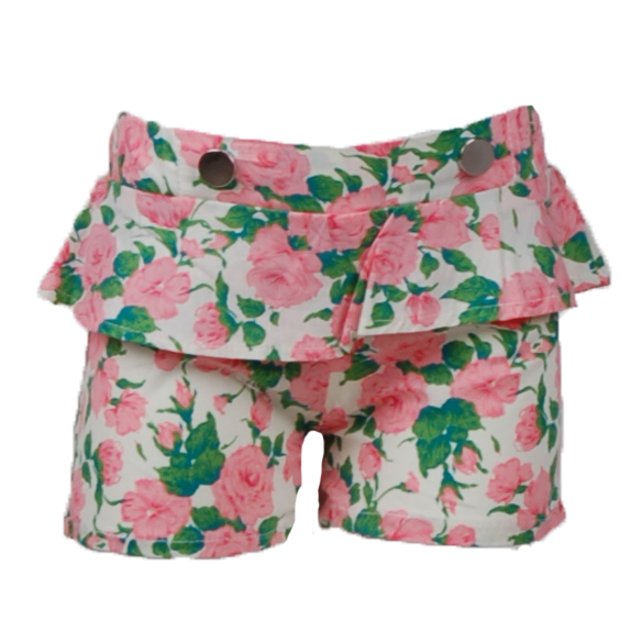 

Короткие шорты с баской на девочку 4 года (104 см) Z 60074-pink зеленый цвет