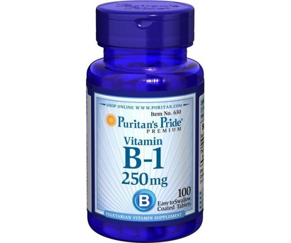

Вітамін В1 Vitamin B-1 Puritan's Pride 250 мг 100 таблеток (PP039)