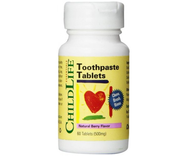 

Дитяча зубна паста в таблетках Toothpaste Tablets ChildLife ягоди 60 таблеток (CL015)