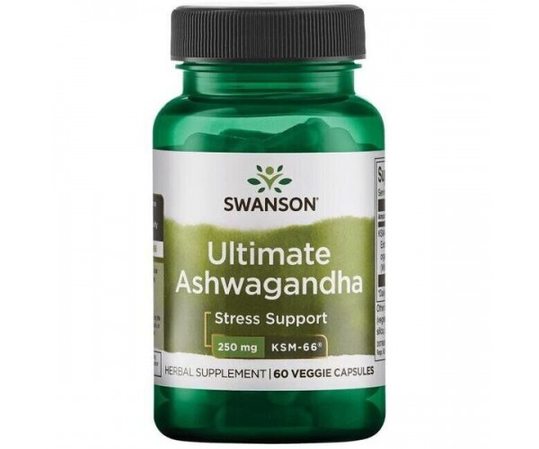 

Ашвагандха Ultimate Ashwagandha Swanson 250 мг 60 капсул (SW121)