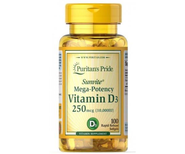 

Вітамін D3 Vitamin D3 Puritan's Pride 10000 МО 100 капсул (PP061)