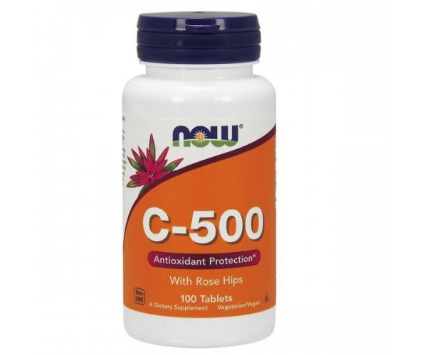 

Вітамін С з шипшиною C-500 RH Now Foods 500 мг 100 таблеток (NF163)