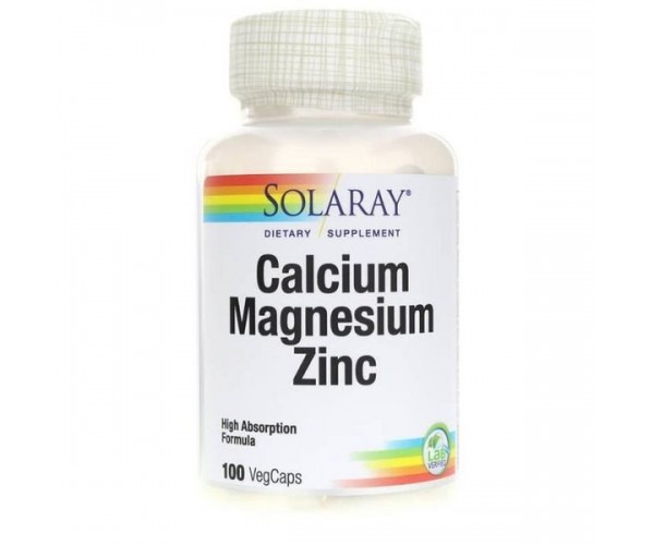 

Кальцій магній і цинк Calcium Magnesium Zinc Solaray 100 капсул (SR098)