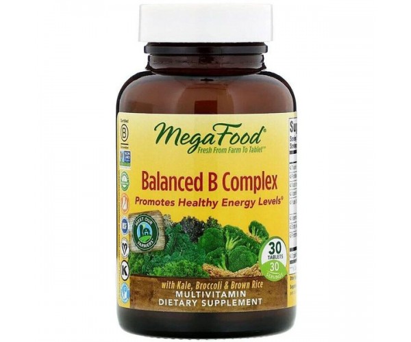 

Збалансований комплекс вітамінів В Balanced B Complex MegaFood 30 таблеток (MF030)