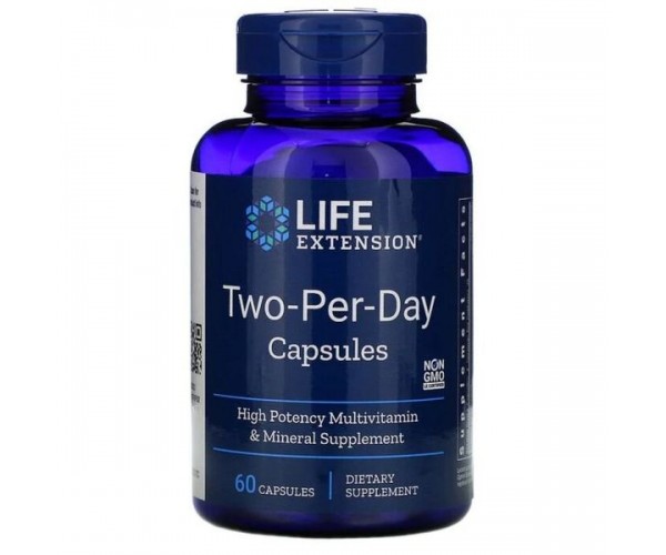 

Мультивітаміни Two-Per-Day Life Extension 60 капсул (LE093)