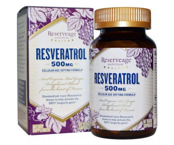 

Ресвератрол Resveratrol ReserveAge Nutrition 500 мг 60 капсул (RAN010)