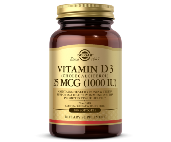 

Вітамін D3 Vitamin D3 Solgar 25 мкг 1000 МО 100 капсул (SOL297)