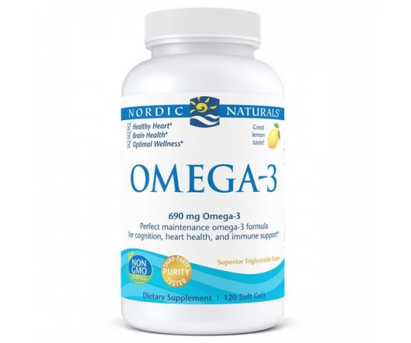 

Риб'ячий жир Omega-3 Nordic Naturals лимон 690 мг 120 капсул (NN060)