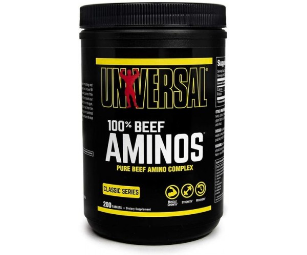 

Амінокіслота Universal Nutrition 100% Beef Aminos 200 таблеток (UN052)