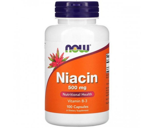 

Вітамін В3 Ніацин Niacin Now Foods 500 мг 100 капсул (NF014)