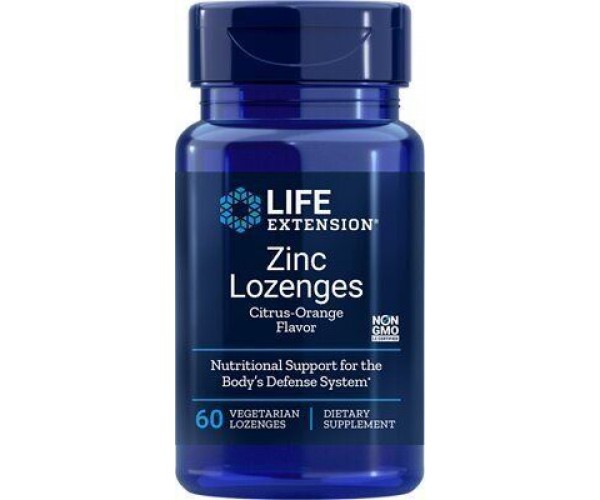 

Цинк Zinc Lozenges Life Extension апельсин 60 льодяників (LE088)
