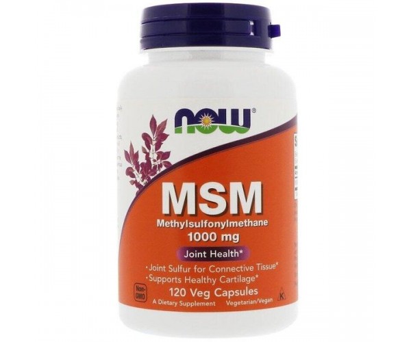 

Метилсульфонілметан MSM Now Foods 1000 мг 120 капсул (NF051)