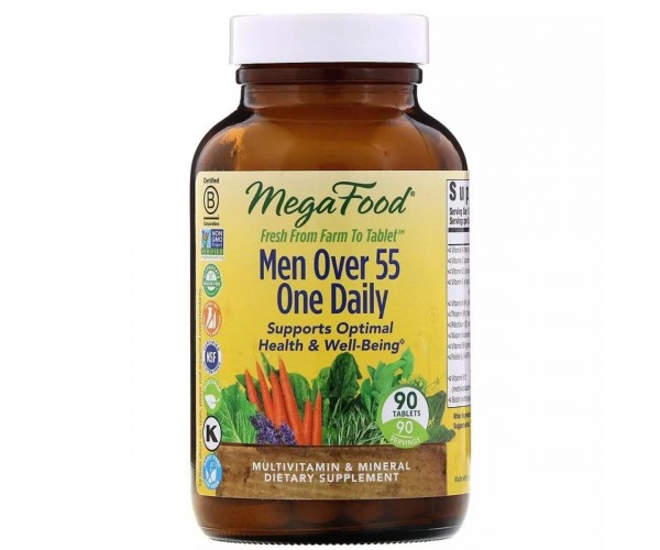 

Вітаміни для чоловіків 55+ Men Over 55 One Daily MegaFood 90 таблеток (MF067)