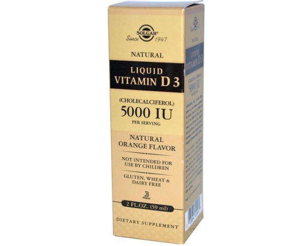 

Вітамін D3 Liquid Vitamin D3 Solgar 5000 МО апельсин 59 мл (SOL038)