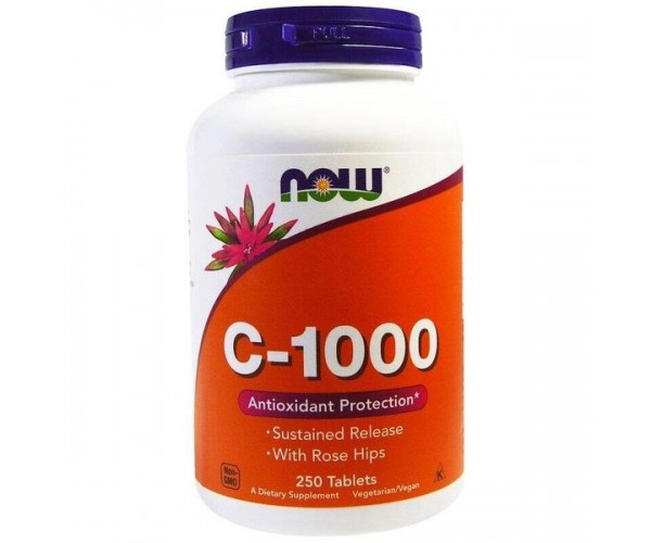 

Вітамін С з шипшиною Vitamin С-1000 Now Foods 250 таблеток (NF170)