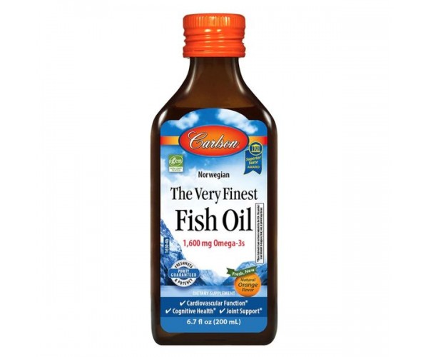 

Риб'ячий жир The Very Finest Fish Oil Carlson Labs апельсин 200 мл (CAR087)