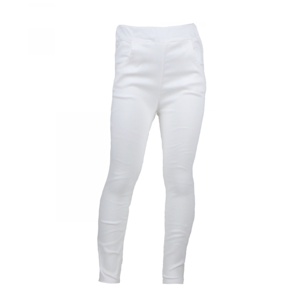 

Стрейчевые штаны для девочки 9 лет (134 см) Z 60227-white белый цвет