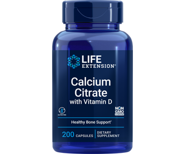 

Цитрат кальцію з вітаміном D Calcium Citrate with Vitamin D Life Extension 200 капсул (LE047)