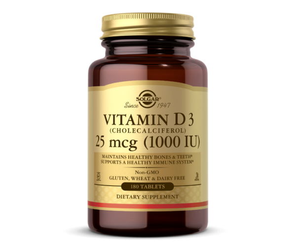 

Вітамін D3 Vitamin D3 Solgar 25 мкг 1000 МО 180 таблеток (SOL040)