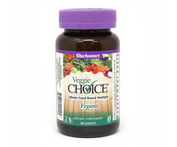 

Комплекс вітамінів для вегетаріанців Veggie Choice Bluebonnet Nutrition 90 каплет(BB098)