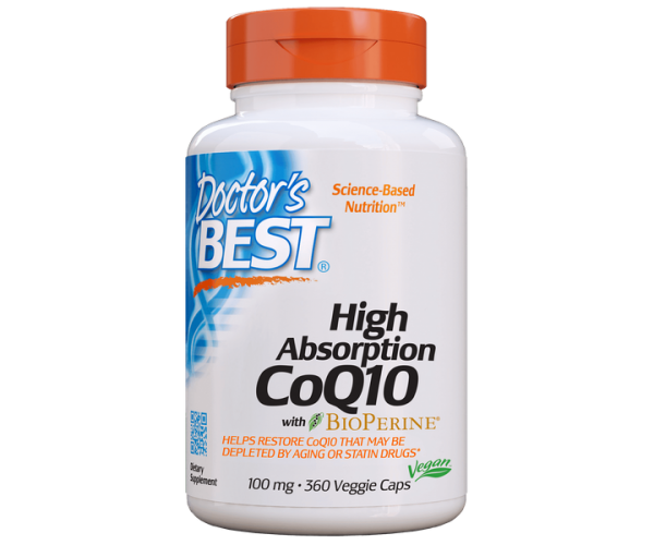 

Коензим CoQ10 High Absorption CoQ10 with BioPerine Doctor's Best биоперин 100 мг 360 капсул (DB078)