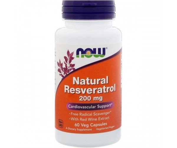 

Ресвератрол Resveratrol Now Foods 200 мг 60 капсул (NF615)