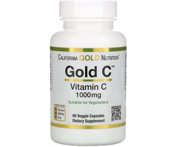 

Вітамін C Vitamin C Gold C California Gold Nutrition 60 капсул (CG011)