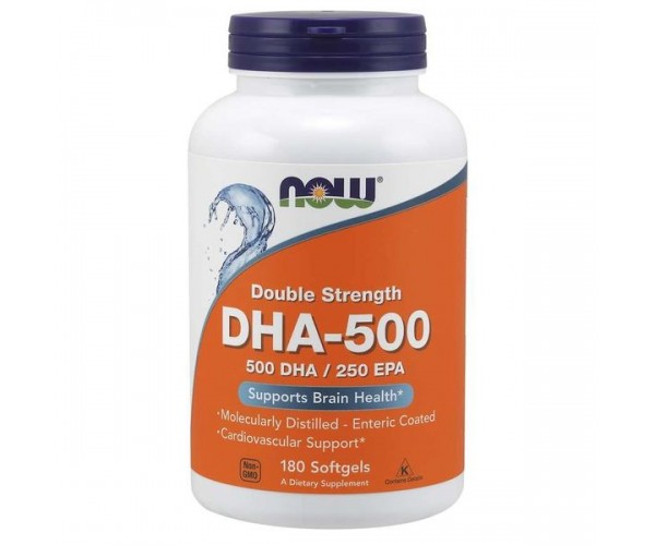 

Риб'ячий жир подвійна сила DHA-500 Now Foods 180 капсул (NF518)