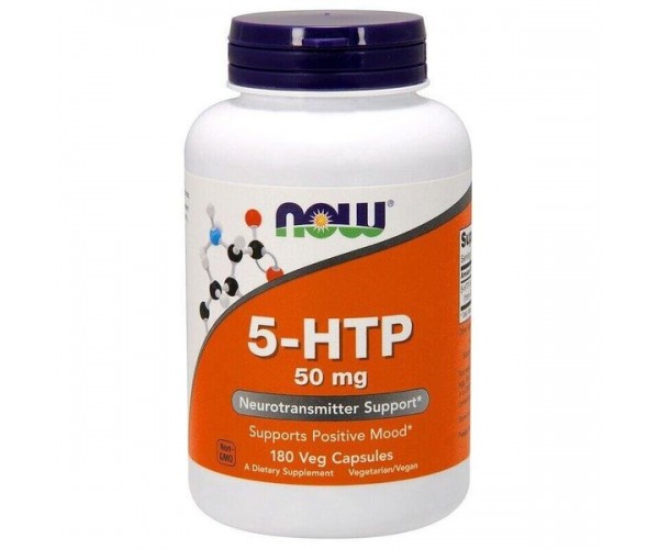

Амінокіслота 5-HTP (Гідрокситриптофан) Now Foods 50 мг 180 капсул (NF116)