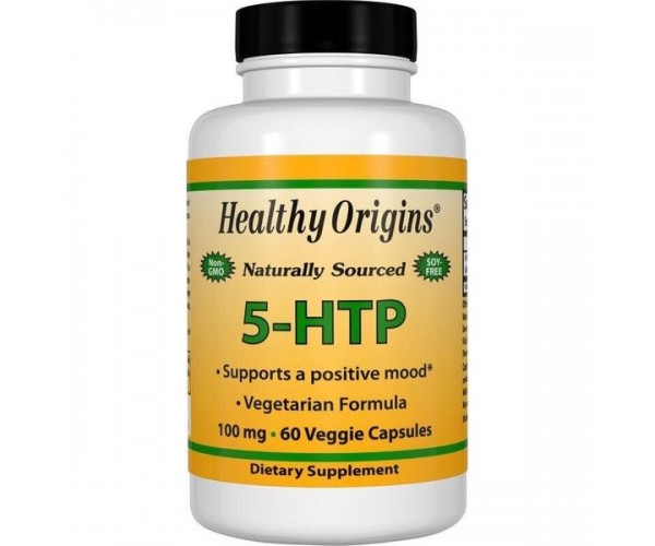 

Амінокіслота 5-HTP (Гідрокситриптофан) 5-НТР Healthy Origins 100 мг 60 капсул (HO020)