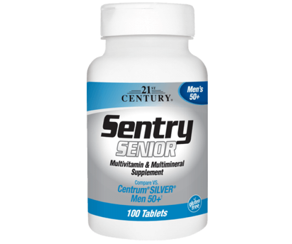 

Вітаміни для чоловіків 50+ Sentry Senior Men's 50+ Multivitamin & Multimineral 21st Century 100 таблеток (С21012)