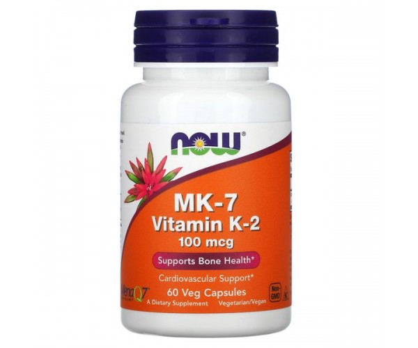 

Вітамін К2 МК-7 Vitamin K2 Now Foods 100 мкг 60 капсул (NF205)