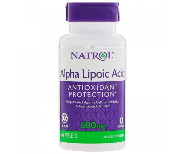 

Альфа-ліпоєва кислота Alpha Lipoic Acid Natrol 600 мг 45 капсул (NTRL083)