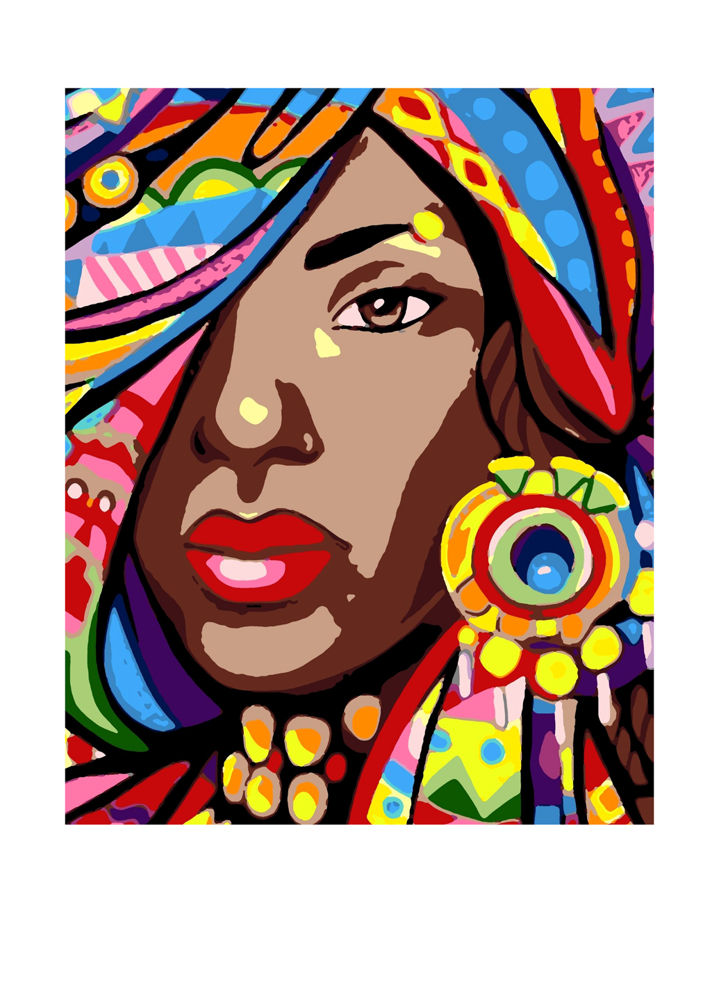 

Картина для рисования по номерам Qiwi Art Девушка востока 40х50 см (QA11)