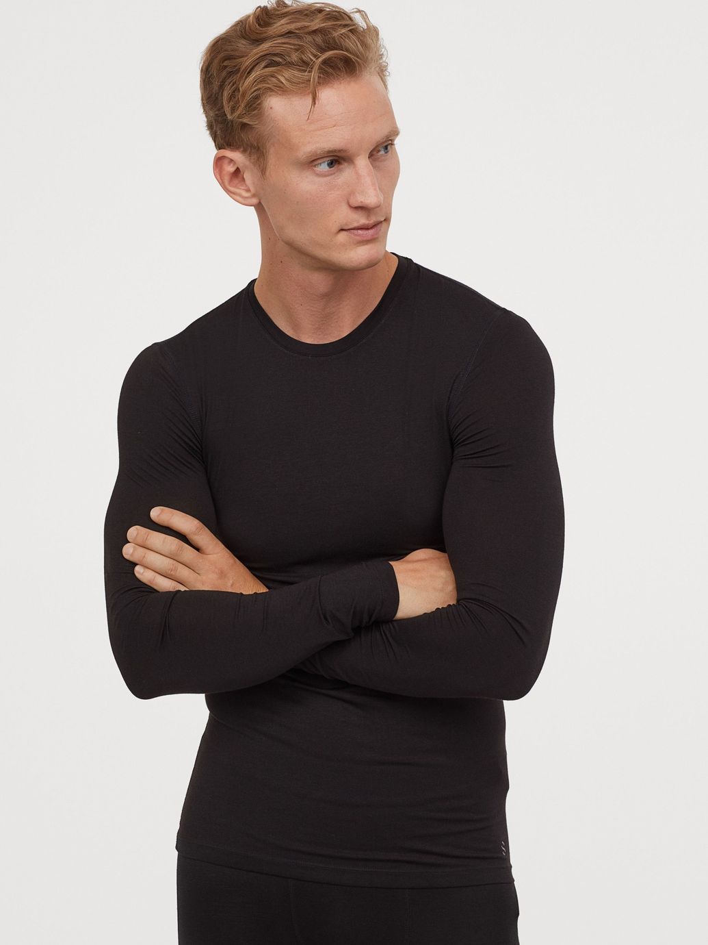 

Пижамный лонгслив H&M 0701112 M Черный