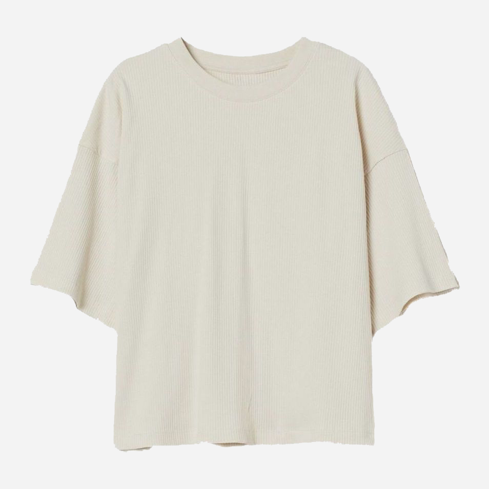 

Футболка H&M 0926599 L Бежевая