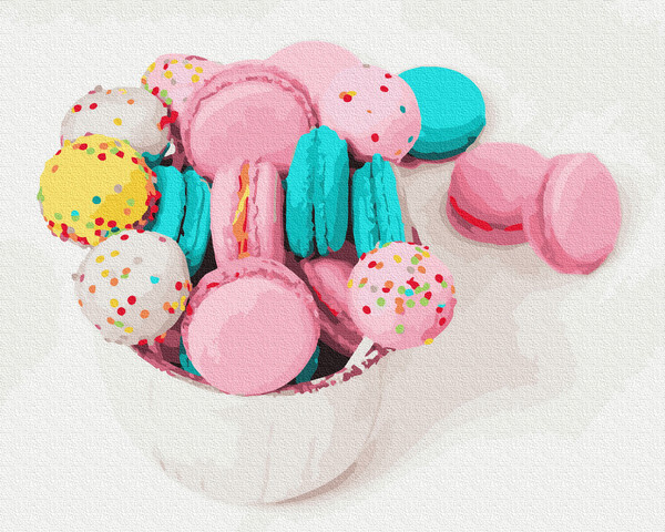 

Картина по номерам - Вкусные макаруны BrushMe 40*50см. (GX38494)