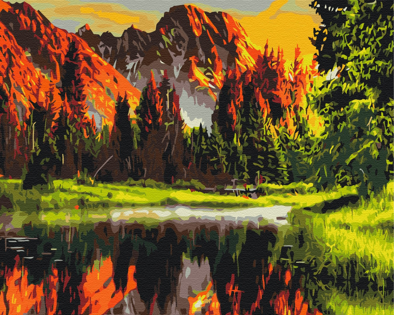 

Картина по номерам - Закат в горной долине BrushMe 40*50см. (BS3348)