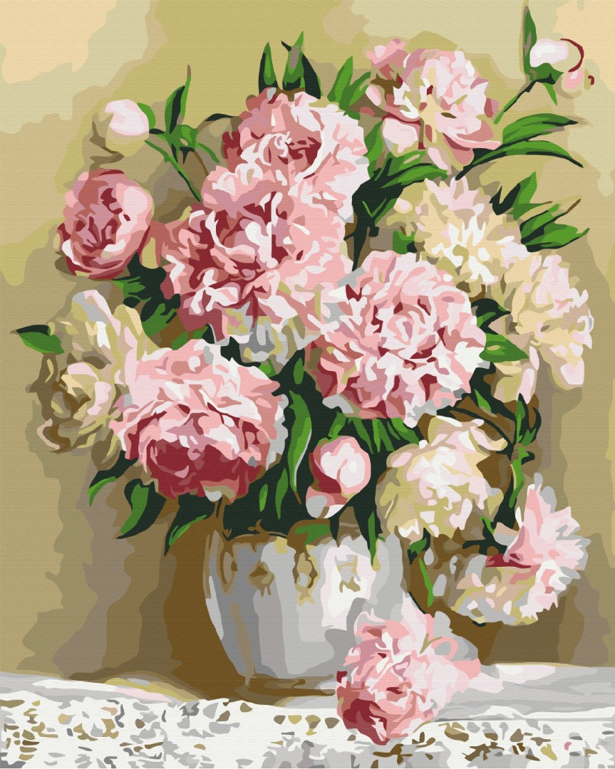 

Картина по номерам - Букет пионов BrushMe 40*50см. (BS8855)