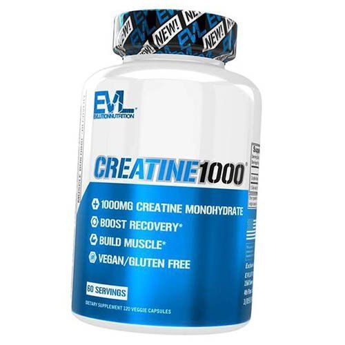 

Креатин Моногидрат, Creatine 1000, Evlution Nutrition 120вегкапс (31385002)